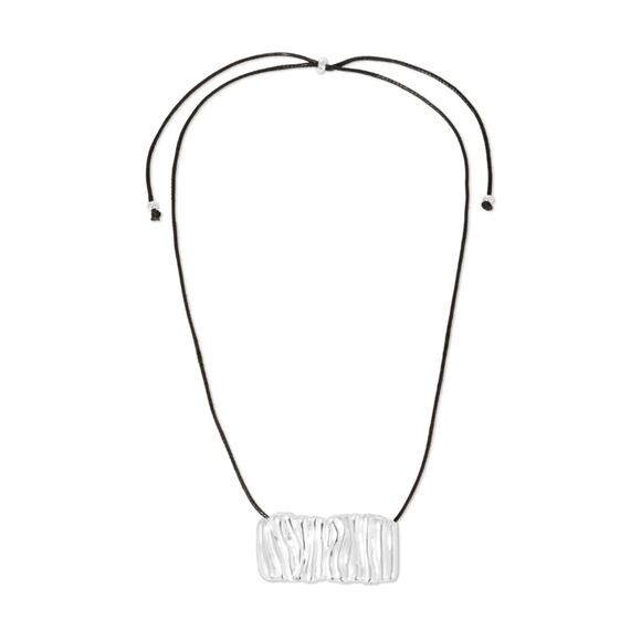 HEAVEN MAYHEM NWT Gaia Pendant Statement Necklace in Sliver Black - Picture 3 of 9